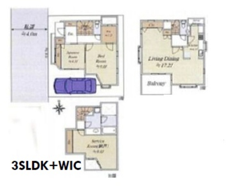 間取り 3SLDK、土地面積72.61?、建物面積111.26?