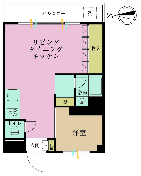 その他 1LDK、専有面積32.4m2、バルコニー面積5.4m2