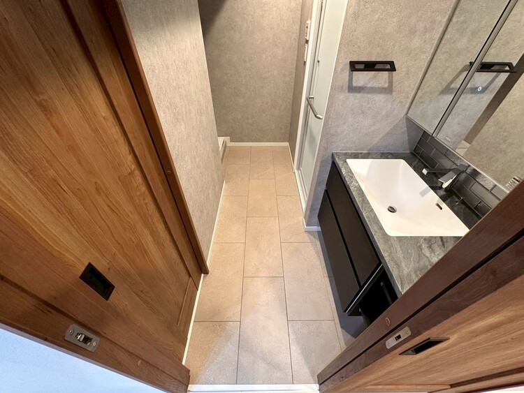 その他 十分な広さの脱衣所。