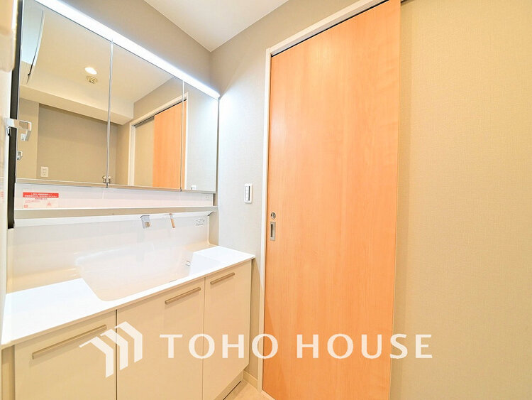 洗面 清潔感のある脱衣場