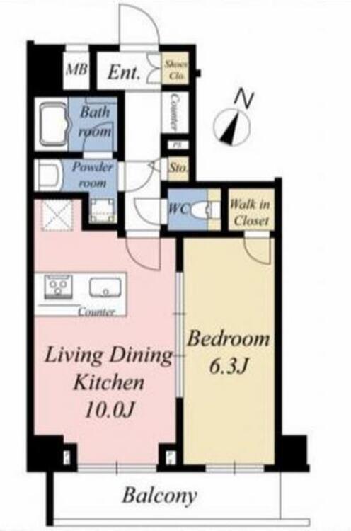 間取り 間取図　１LDK