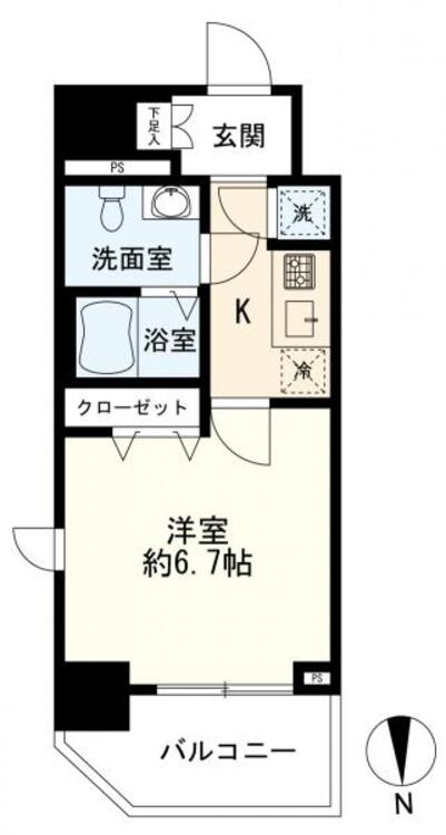 間取り 間取図(1K)