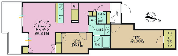 その他 2LDK、専有面積80.55m2、バルコニー面積11.35m2