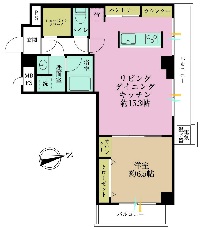 その他 1LDK、専有面積48.85m2、バルコニー面積10.41m2