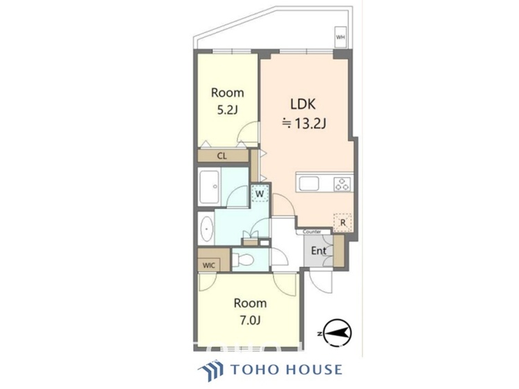 間取り ◆居心地のいい暮らし◆には欠かせない眩い採光。ゆったりとした幅の窓からこの空間に降り注ぐ採光が絶えない。明るいリビングこそ居心地のいい暮らしが待っているのだと思う。