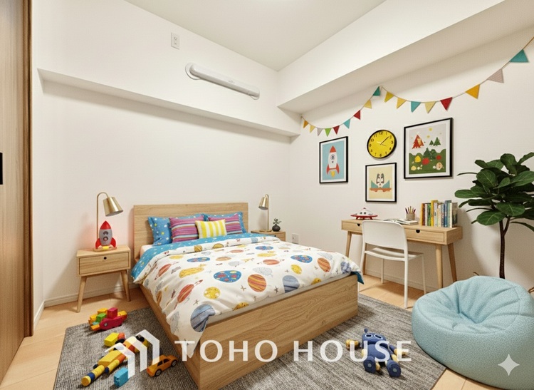 内装 ＊配置してある家具や小物はCGによるイメージ画像です。寝室は一日の疲れを癒す大切な空間。快適で落ち着けるおすすめの間取りです。