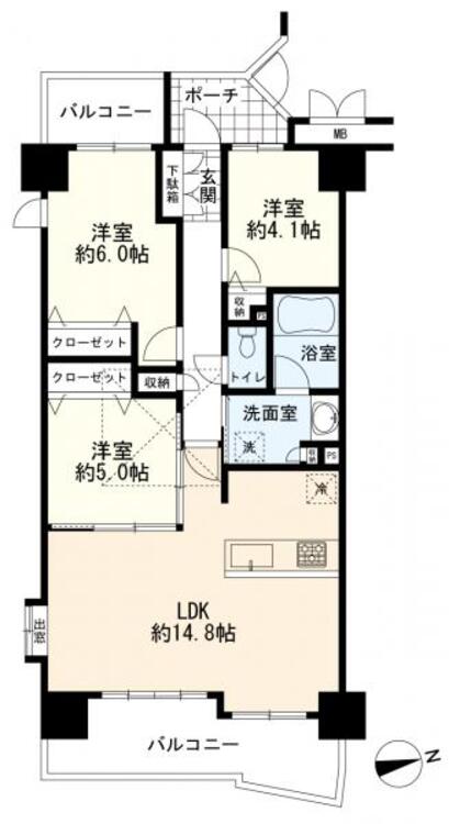 間取り 間取図(3LDK)