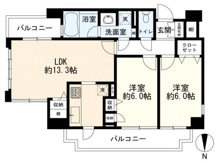 間取り ２ＬＤＫ