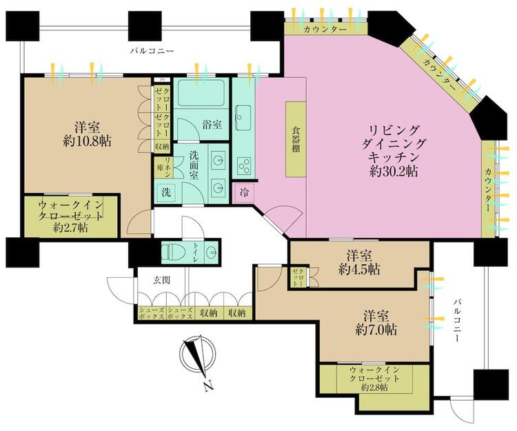 その他 価格32980万円、専有面積122.62?、バルコニー面積20.39?