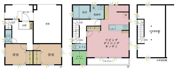 間取り ３ＬＤＫ、土地面積１１８平米、建物面積１０７．６５平米