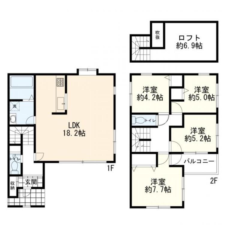 間取り 間取図　4LDK
