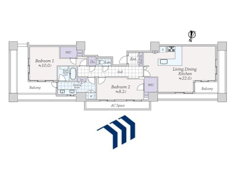 間取り 広大な空間を誇るLDKは、あなたの創造性を解き放つ舞台。ゆとりのある各居室と機能的な水回りが、都心の贅沢を極めます。