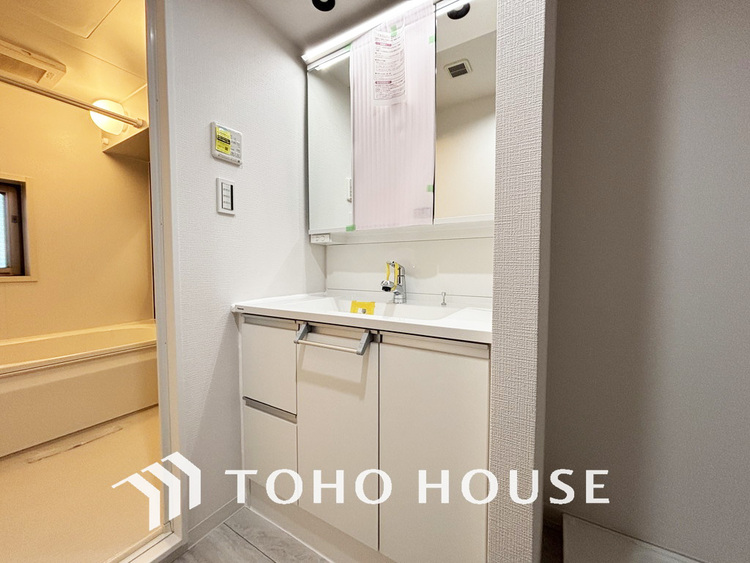 洗面 清潔感のある洗面室