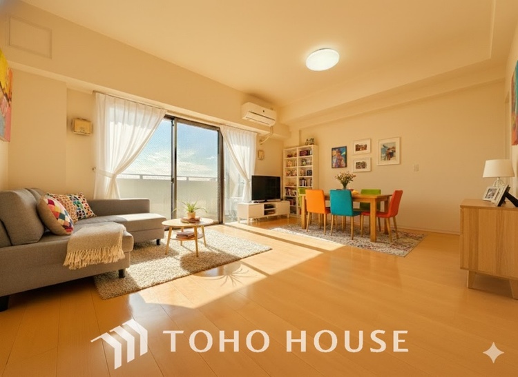 内装 ＊配置してある家具や小物はCGによるイメージ画像です。洗練されたデザインと大きな広がりを持つリビングは、安心感と気品に満ちたひとときを叶える住まいの象徴です