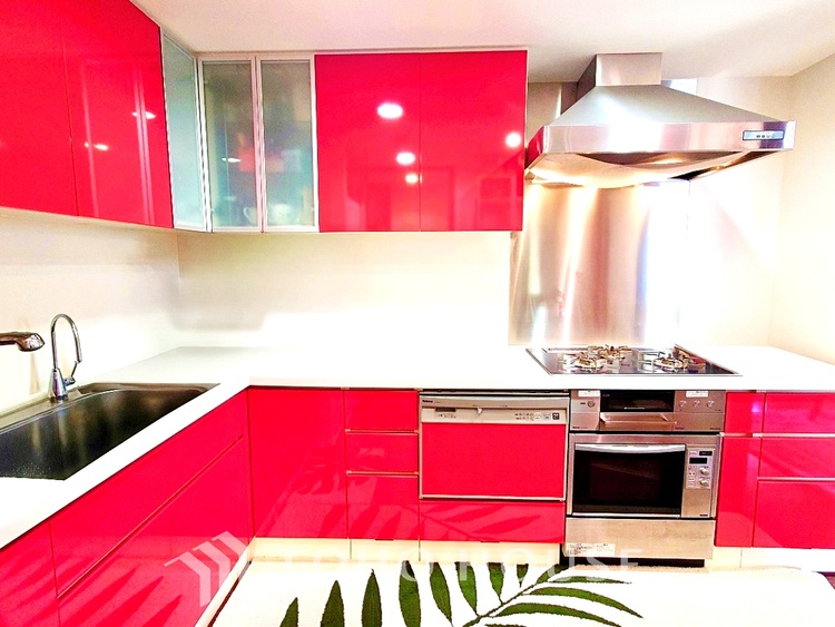 キッチン 毎日の料理が楽しくなる、使いやすいシステムキッチン。家事効率を高める設計です。