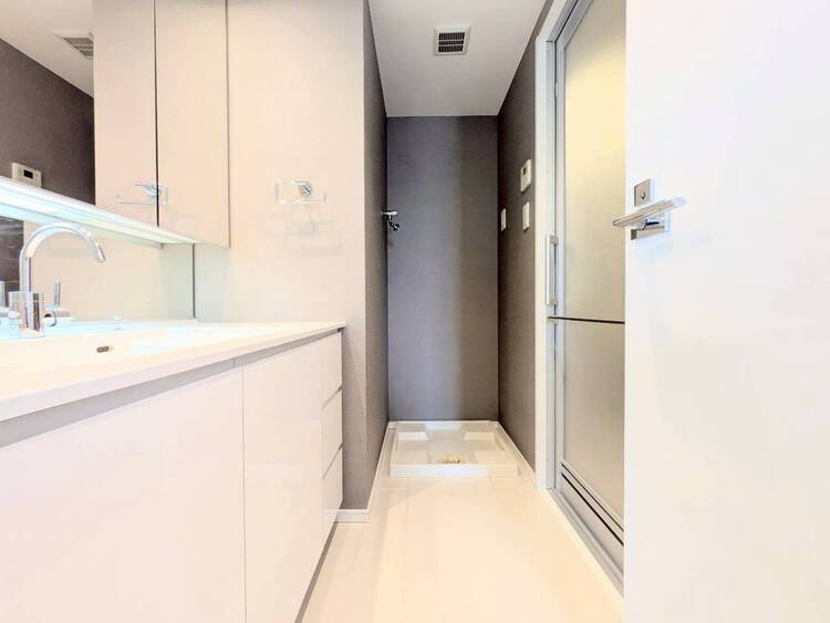 洗面 十分な広さの脱衣所。