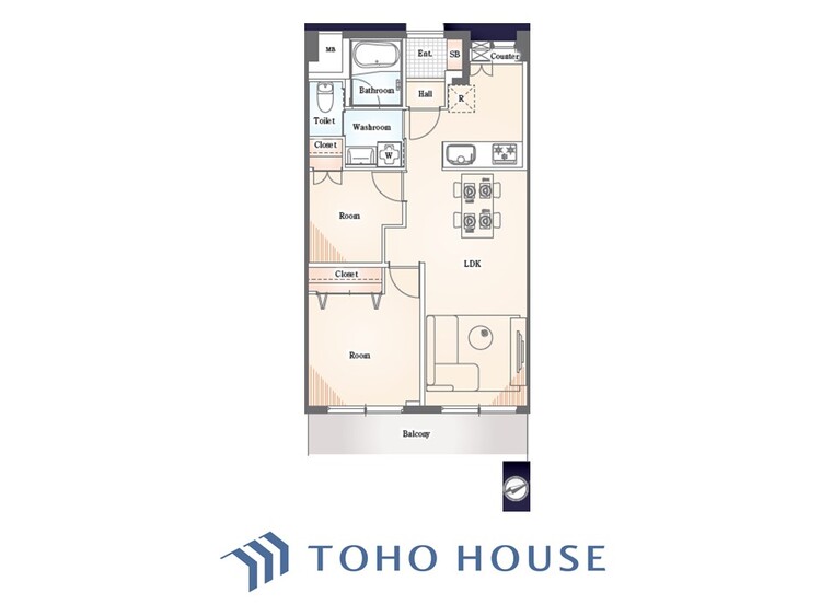 間取り ◆居心地のいい暮らし◆には欠かせない眩い採光。ゆったりとした幅の窓からこの空間に降り注ぐ採光が絶えない。明るいリビングこそ居心地のいい暮らしが待っているのだと思う。