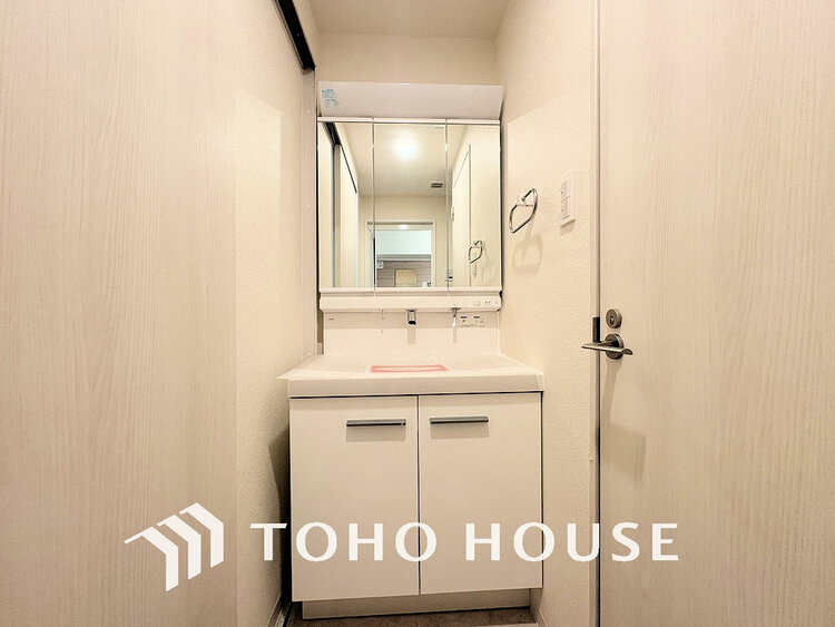 洗面 清潔感のある脱衣場