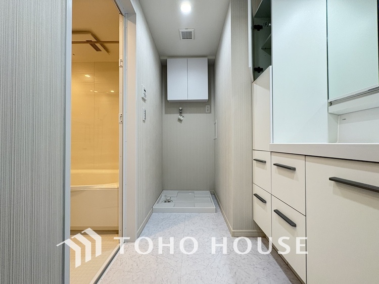 洗面 清潔感のある洗面室