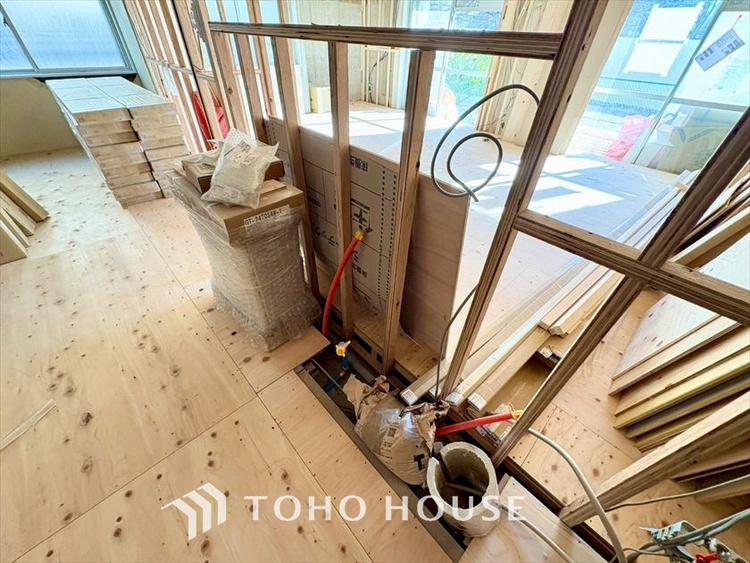 キッチン 【KITCHEN】◆家族のおはよう◆の声を笑顔で迎えてあげられるシステムキッチン。朝ごはんが楽しみでちょっと早起きしたくなるんです。