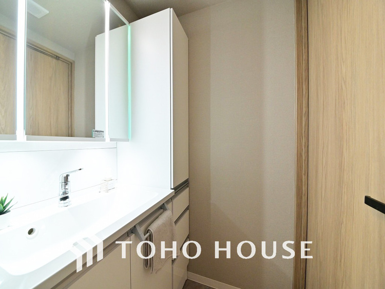 洗面 清潔感のある洗面室