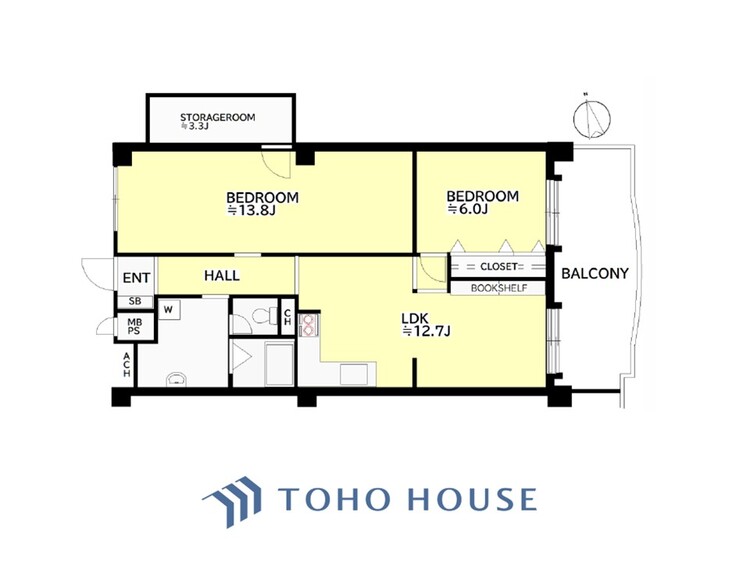 間取り 【house the light is illuminat】採光と風　家事導線も比較的良好で、風通しの良さで過ごしやすい麗(うら)らかな気分にさせてくれるリビング