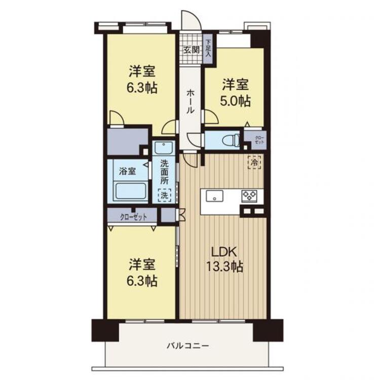 間取り 【間取り図】新規リフォーム物件です！南東向きで陽当り良好です！