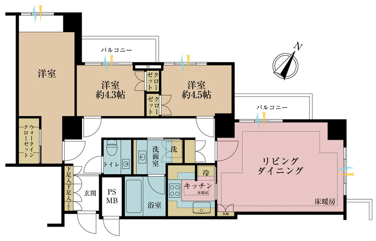 その他 3LDK、専有面積84.46m2