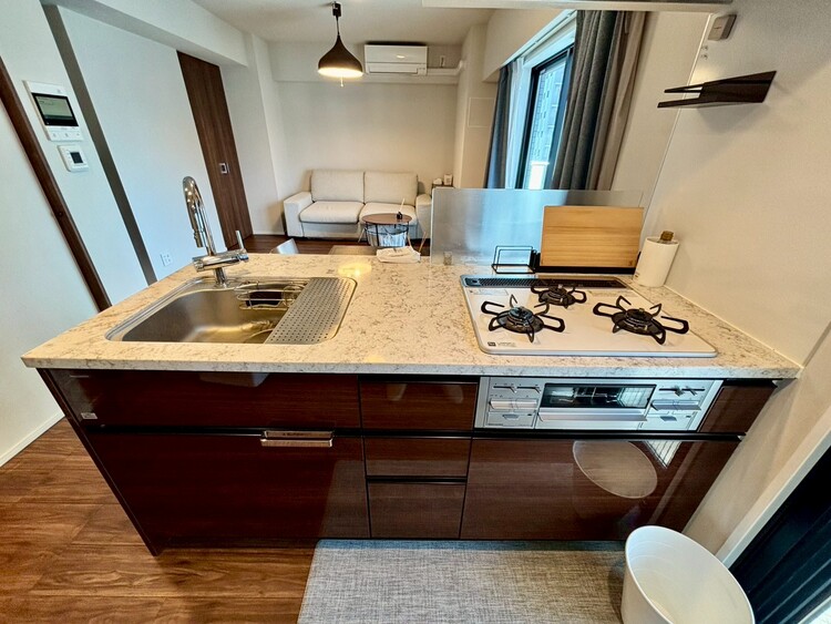 キッチン 開放感のあるキッチンスペース。調理をしながら、会話も弾みそうですね。