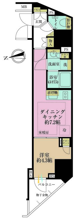 その他 1DK、専有面積31.57m2、バルコニー面積3.55m2