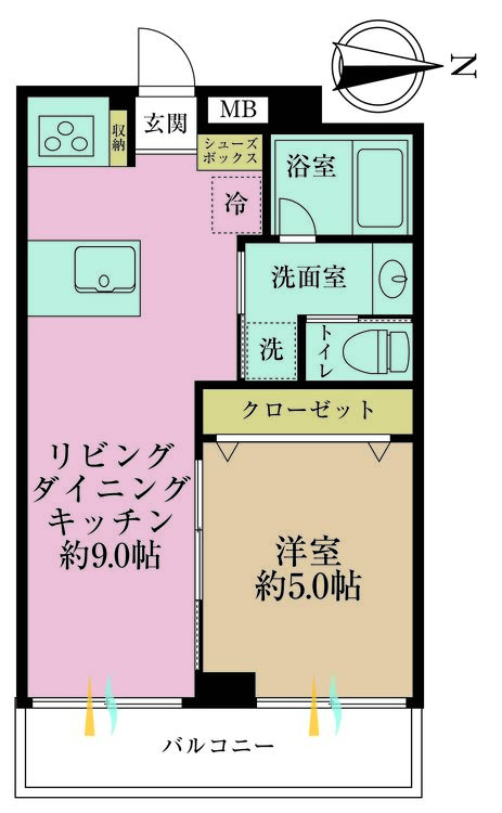 その他 1LDK、専有面積35.75m2、バルコニー面積4.78m2