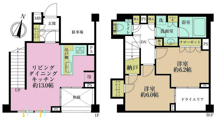 その他 2LDK、専有面積68.57m2