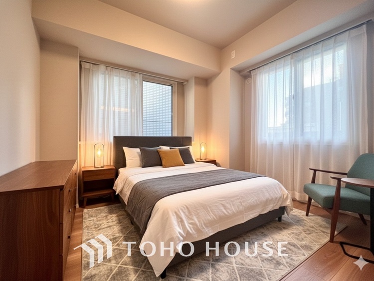 内装 ＊配置してある家具や小物はCGによるイメージ画像です。感性を育むプライベートルームはシンプルでスマートな空間。