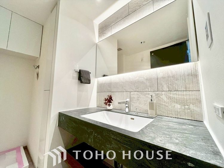 洗面 ここに集まる家族の会話と笑顔が絶え間なく続く幸せな空間。