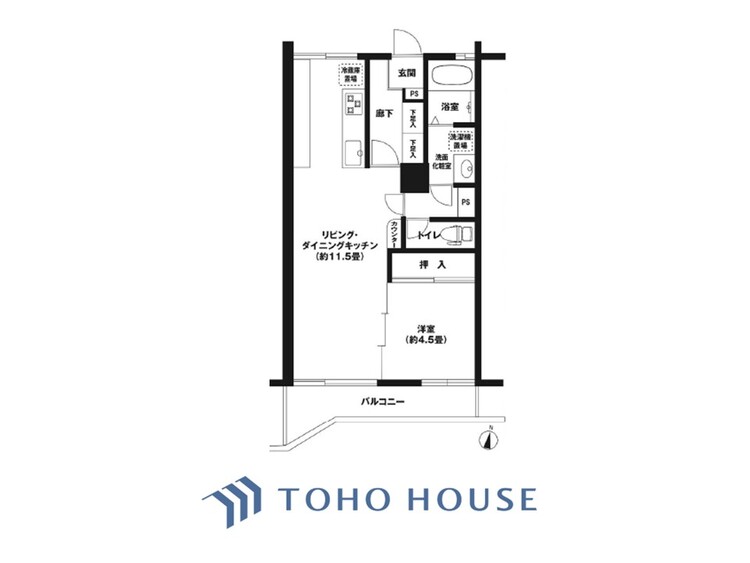 間取り 【house the light is illuminat】採光と風　家事導線も比較的良好で、風通しの良さで過ごしやすい麗(うら)らかな気分にさせてくれるリビング