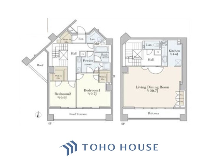 間取り 【house the light is illuminat】採光と風　家事導線も比較的良好で、風通しの良さで過ごしやすい麗(うら)らかな気分にさせてくれるリビング