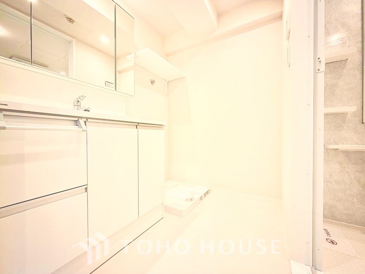 洗面 家族で使いやすい広さと機能を備えた、快適な洗面空間です。