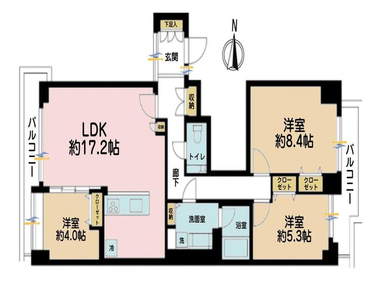 その他 3LDK、価格8180万円、専有面積86.79?、バルコニー面積15.93?
