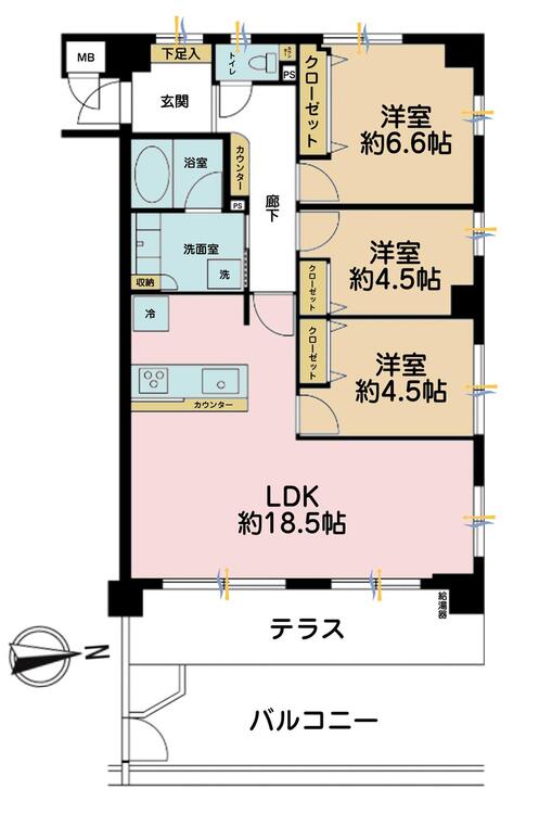 その他 3LDK、価格4999万円、専有面積77.84?、バルコニー面積8.64?
