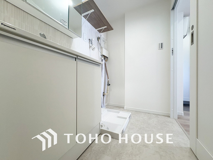 洗面 清潔感のある洗面室