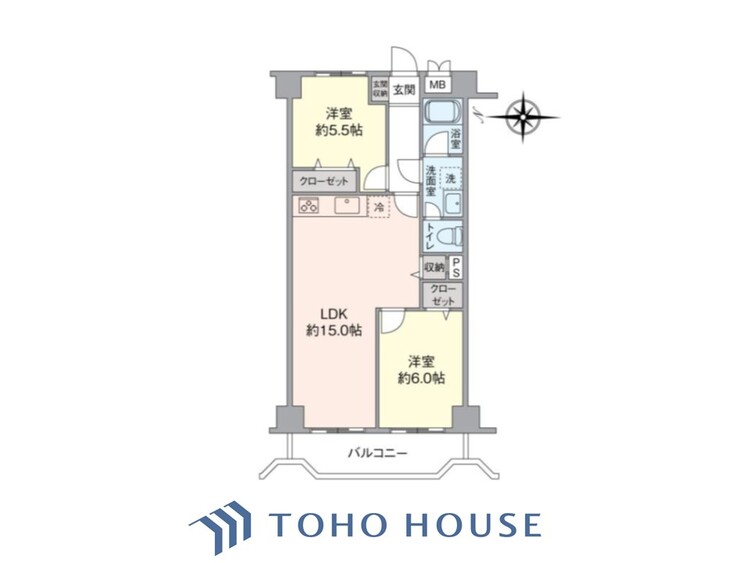 間取り 【１月末完工予定】採光と風　家事導線も比較的良好で、風通しの良さで過ごしやすい麗(うら)らかな気分にさせてくれるリビング