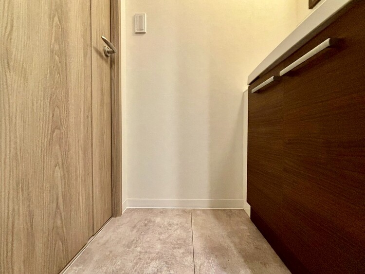 洗面 十分な広さの脱衣所。