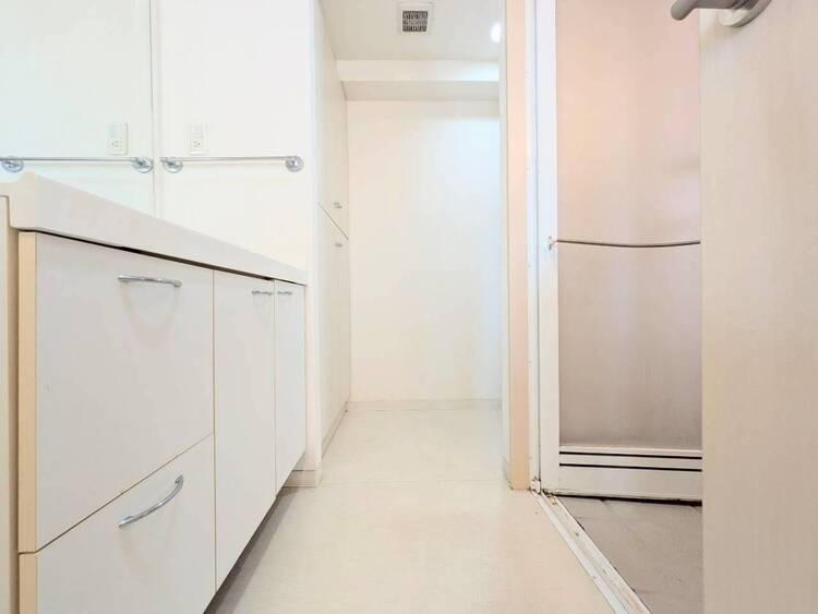 洗面 十分な広さの脱衣所。