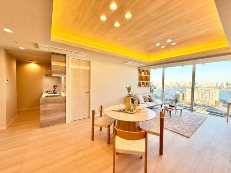 居間 リビングとつながるお部屋は、お友達が遊びに来た時にも使えますし、ちょっと疲れた時にお昼寝できるのも嬉しいですね。