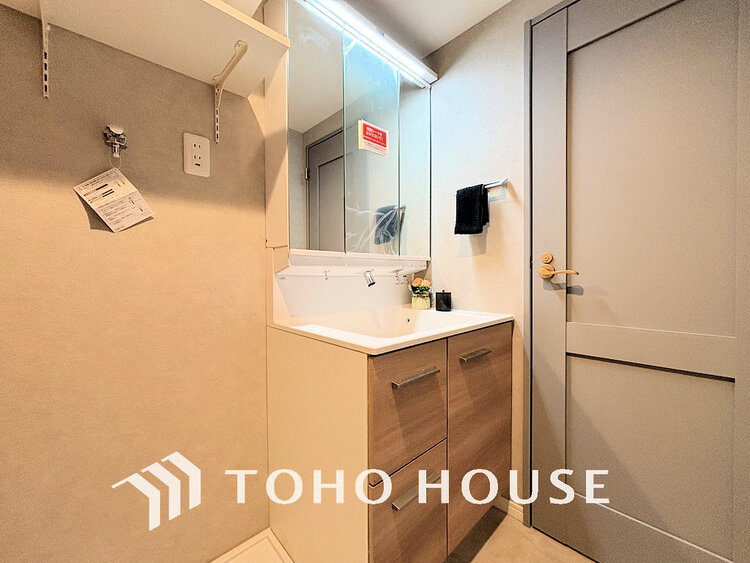 洗面 清潔感のある脱衣場