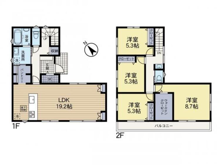 間取り 心地よい暮らしを演出する、きめ細やかな設備・仕様