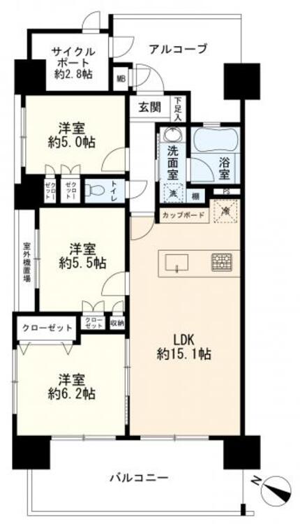 間取り 間取図　３ＬＤＫ