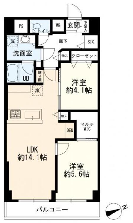 間取り 間取図　2LDK