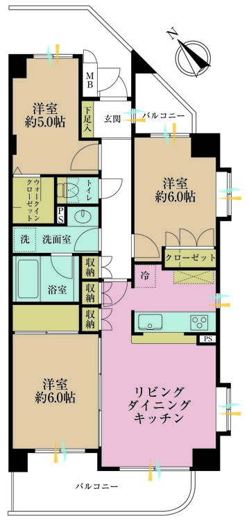 その他 3LDK、専有面積70.49m2