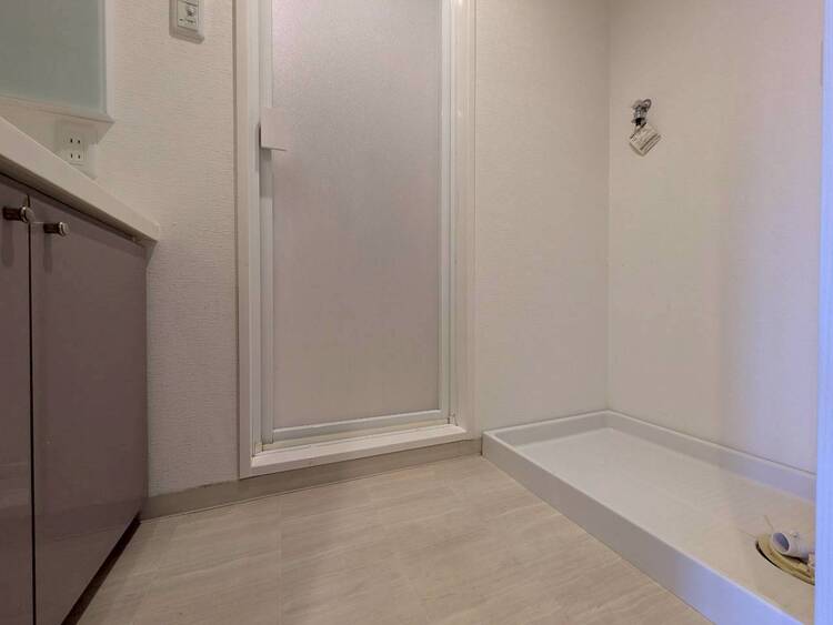 洗面 十分な広さの脱衣所。